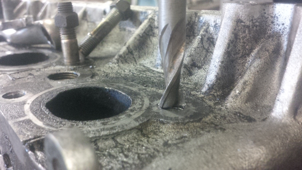 lining up the milling cutter